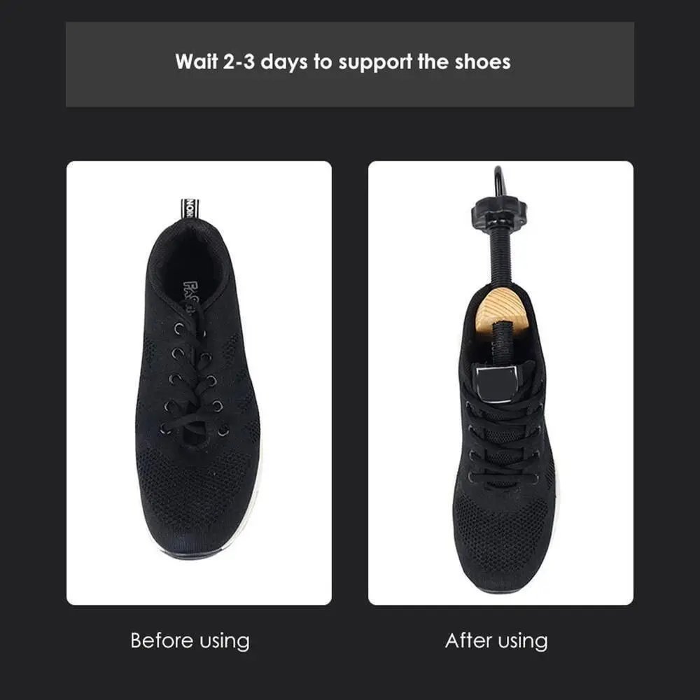 2-Way Adjustable Shoe Stretcher Shoes Tree Shaper Rack Pine Wood Shoe Expander For Man Women Shoe Accessories S/M/L
