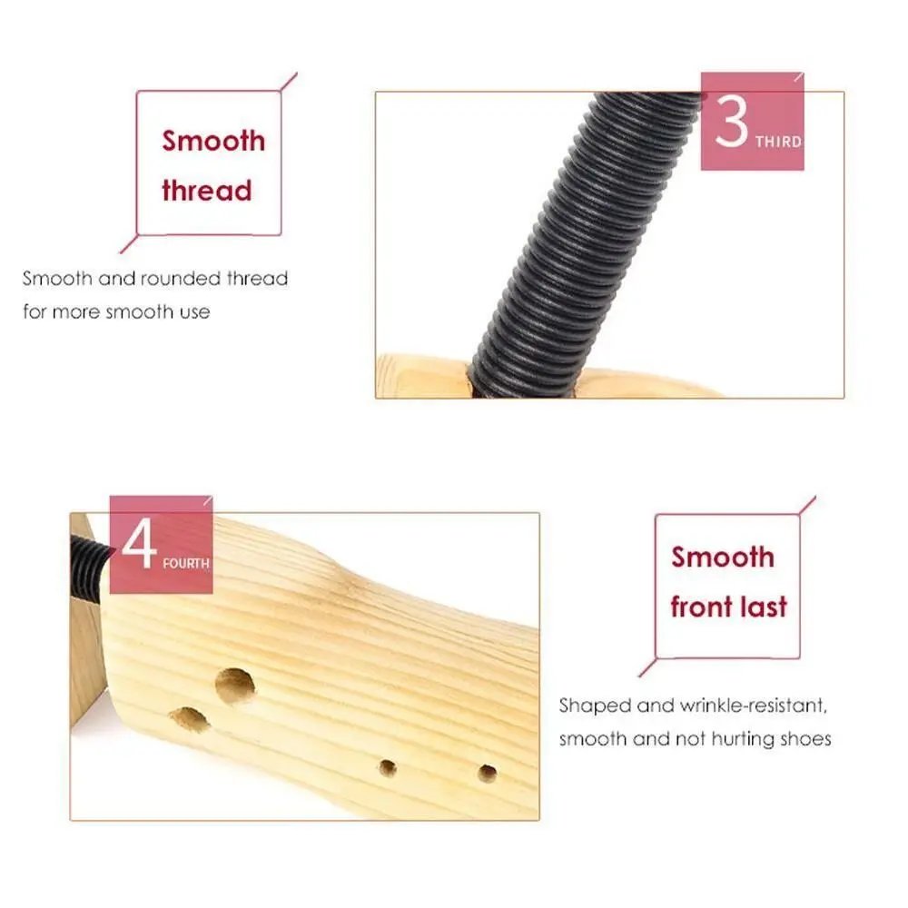 2-Way Adjustable Shoe Stretcher Shoes Tree Shaper Rack Pine Wood Shoe Expander For Man Women Shoe Accessories S/M/L