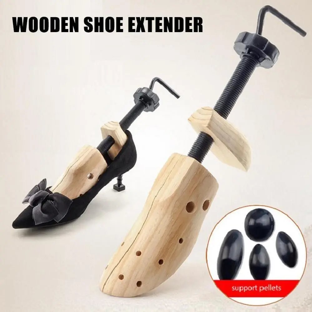 2-Way Adjustable Shoe Stretcher Shoes Tree Shaper Rack Pine Wood Shoe Expander For Man Women Shoe Accessories S/M/L