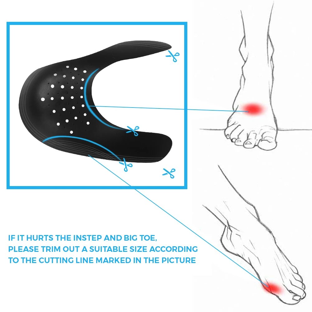 1 Pair Shoe Trees Sneaker Air Force Anti-Wrinkle Crease Fold Support Toe Cap Practical Protector Accessories Universal