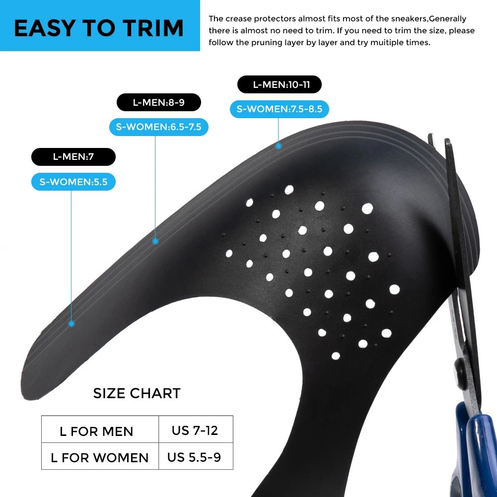 1 Pair Shoe Trees Sneaker Air Force Anti-Wrinkle Crease Fold Support Toe Cap Practical Protector Accessories Universal