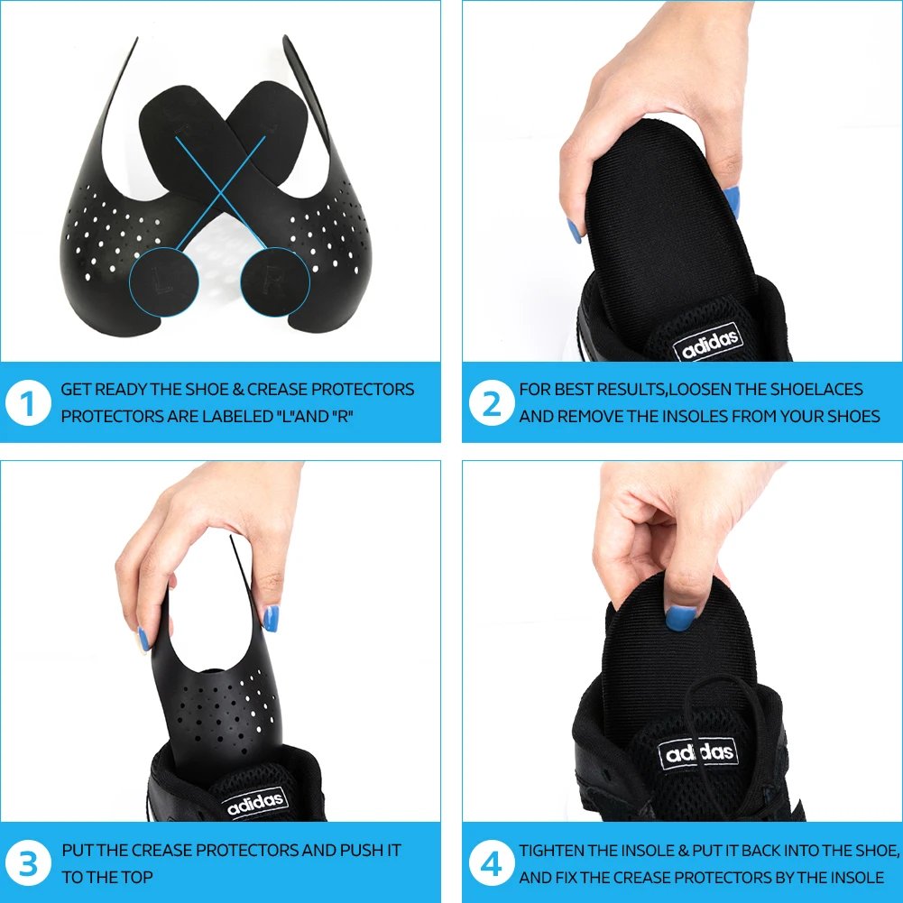 1 Pair Shoe Trees Sneaker Air Force Anti-Wrinkle Crease Fold Support Toe Cap Practical Protector Accessories Universal