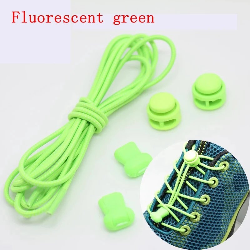 1 Pair 22 Colors Elastic Shoelaces Round Locking No Tie Shoe Laces Kids Adult Quick Lazy Laces Rubber Sneakers Shoelace T1