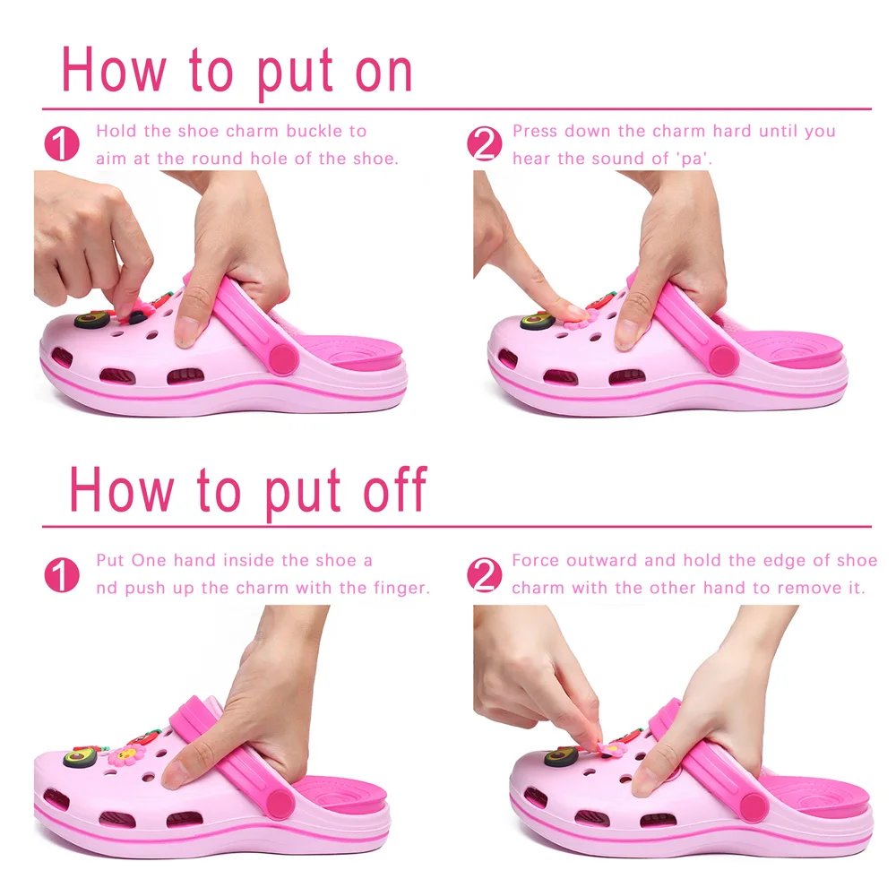 3D New Mini Shoes Shape PVC Shoe Charms for Crocs Accessories Women Beach Bag Sandals Buckle Kids Shoe Pins DIY Shoe Decorations