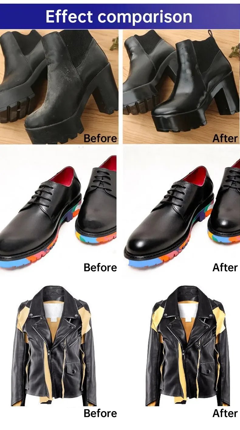 Quick Polish Double-sided Leather Shoe Brush Polish Brush Shoe Maintenance Brightening Cleaning Duster Sponge Wipe Colorless