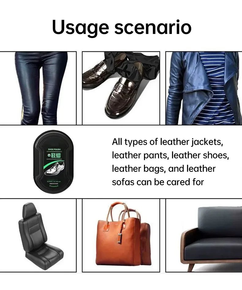 Quick Polish Double-sided Leather Shoe Brush Polish Brush Shoe Maintenance Brightening Cleaning Duster Sponge Wipe Colorless