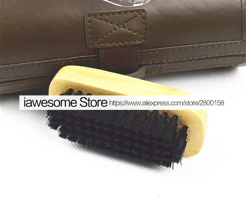 Professional Shoes Care Kit Portable For Boots Sneakers Cleaning Set Polish Brush horn Shine Polishing Tool For Leather Shoes