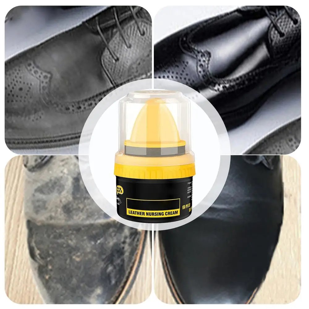 Liquid Shoe Polish Shoe Cream With Sponge Applicator Fade-Resistant Leather Repair Shoe Polish Cream To Restore Color For Sofas