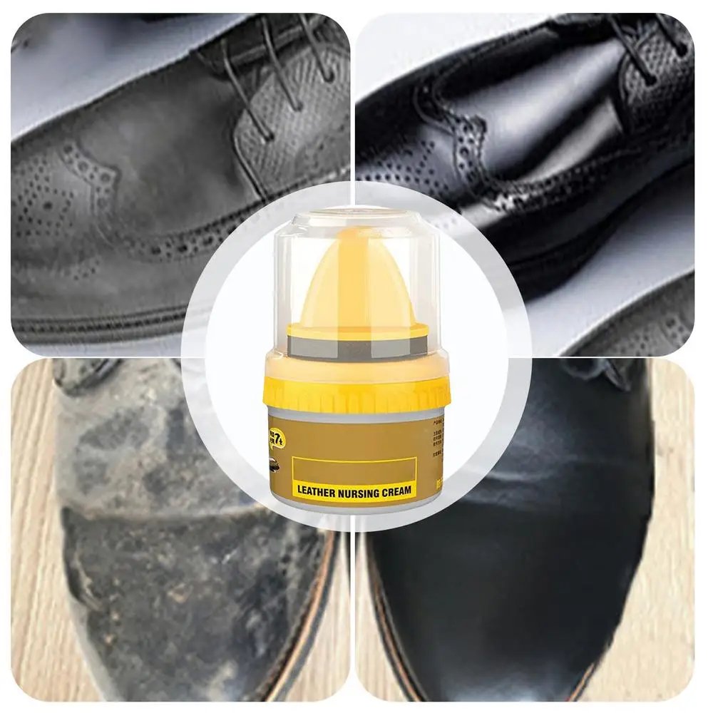 Liquid Shoe Polish Shoe Cream With Sponge Applicator Fade-Resistant Leather Repair Shoe Polish Cream To Restore Color For Sofas