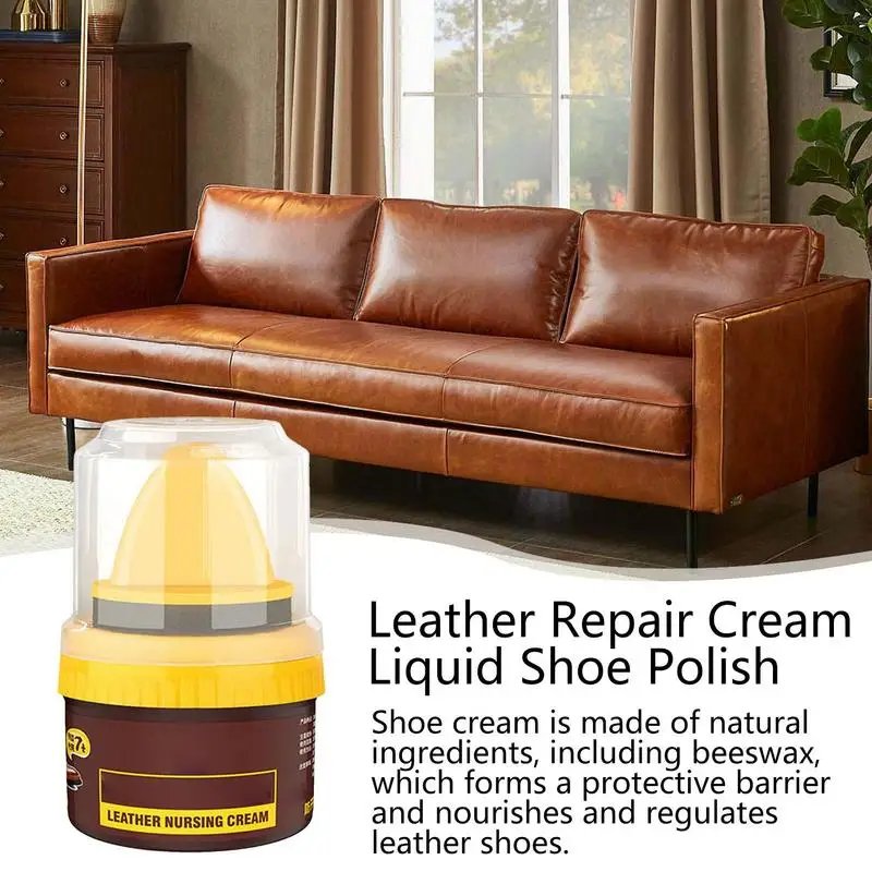 Liquid Shoe Polish Shoe Cream With Sponge Applicator Fade-Resistant Leather Repair Shoe Polish Cream To Restore Color For Sofas Liquid Shoe Polish Shoe Cream With Sponge Applicator Fade-Resistant Leather Repair Shoe Polish Cream To Restore Color For Sofas