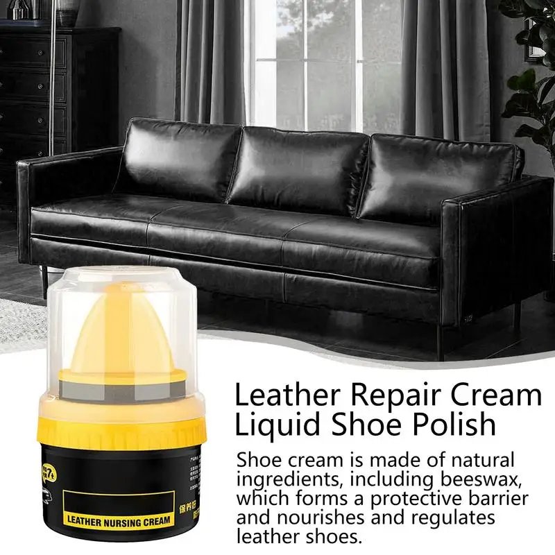 Liquid Shoe Polish Shoe Cream With Sponge Applicator Fade-Resistant Leather Repair Shoe Polish Cream To Restore Color For Sofas Liquid Shoe Polish Shoe Cream With Sponge Applicator Fade-Resistant Leather Repair Shoe Polish Cream To Restore Color For Sofas