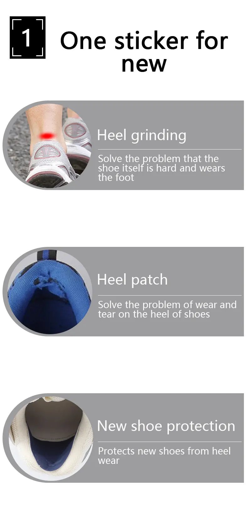 Sports Shoes Patch Shoe Hole Repair Kit Self-Adhesive Heel Hole Repair Heel Inserts Sneakers Heel Protector Foot Care Shoe Pads