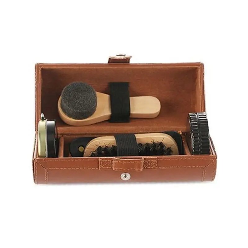 Shoe Detailing Set Shoes Brushes, Shoes Polish, Cloth Everyday Shoe Care Leather Shoes Cleaning