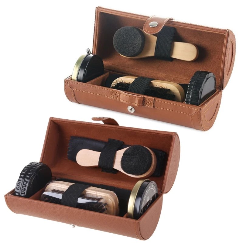 Shoe Detailing Set Shoes Brushes, Shoes Polish, Cloth Everyday Shoe Care Leather Shoes Cleaning
