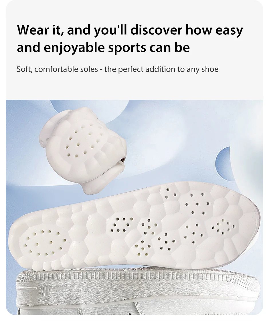 2Pcs Sport Insole Sweat Absorption And Breathable Thickening Shock Absorption Super Soft And Comfortable Elastic Insole
