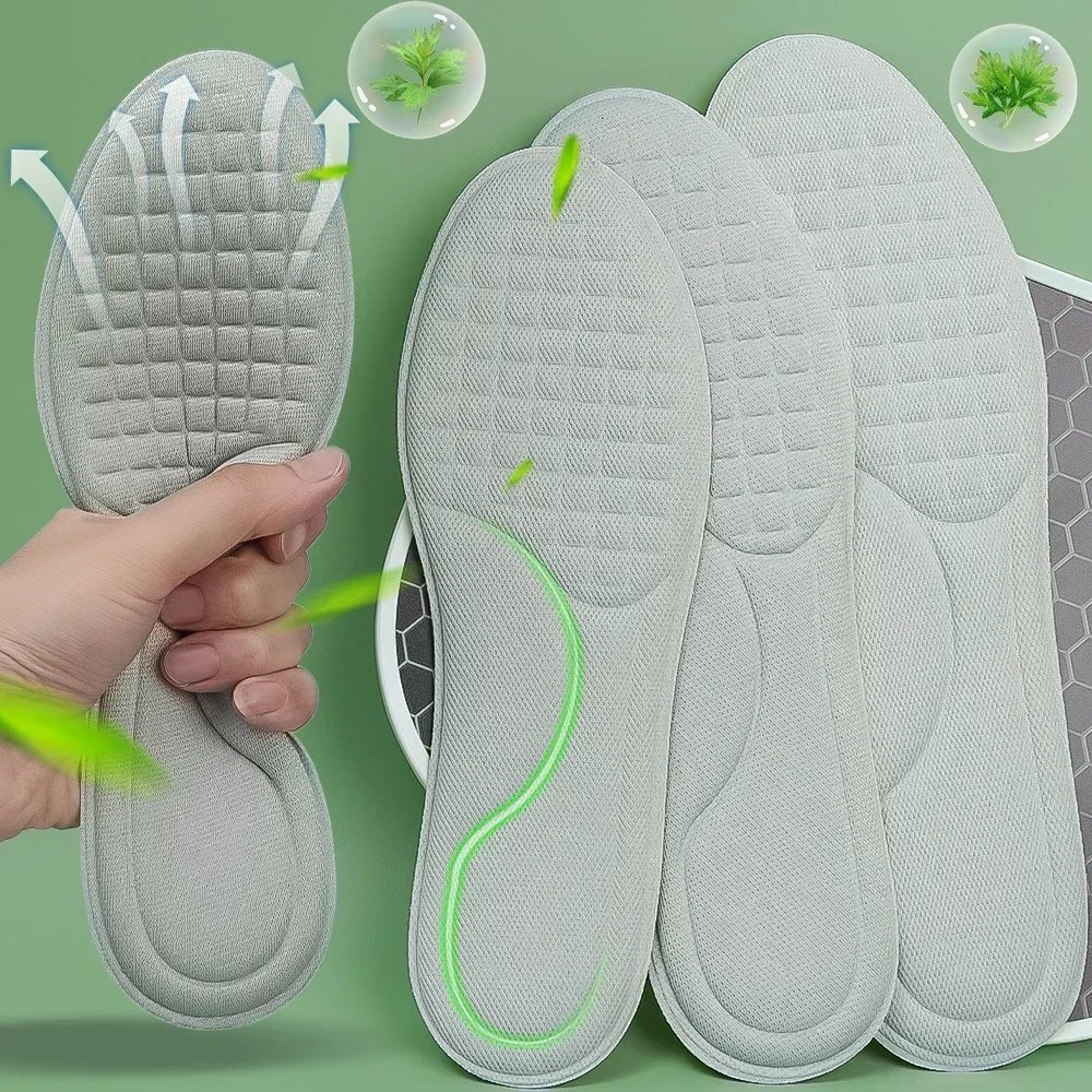 Unisex Soft Memory Foam Orthopedic Insoles Deodorizing Insole for Shoes Sports Absorbs Sweat Soft Antibacterial Shoe Accessories