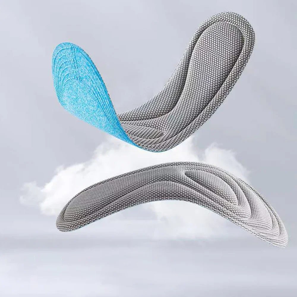 4pcs Memory Foam Orthopedic Insoles for Shoes Men Women Nano Antibacterial Deodorization Insole Sweat Absorption Running Cushion