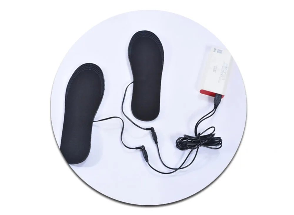 USB Heated Shoe Insoles Feet Warm Sock Pad Mat Electrically Heating Insoles Washable Warm Thermal Insoles Unisex WJ014 Insoles