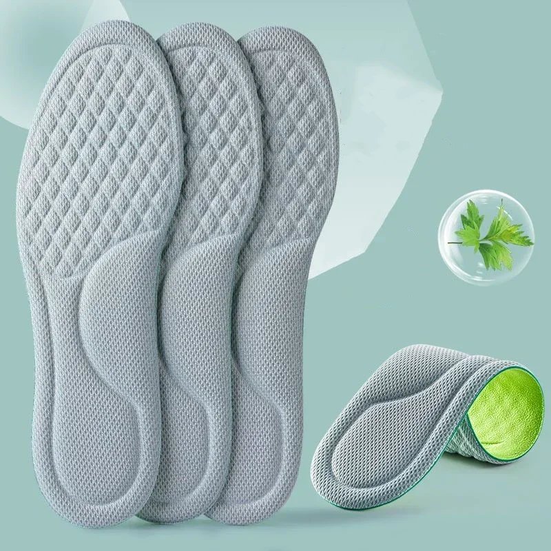 2/12pcs Memory Foam Nano Insoles Unisex Soft Sweat-Absorbing Shoe Sole Insert Paddings Women Men Orthopedic Sports Cushion