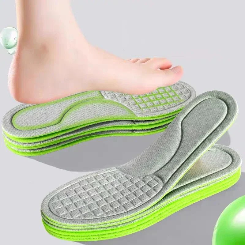 2/12pcs Memory Foam Nano Insoles Unisex Soft Sweat-Absorbing Shoe Sole Insert Paddings Women Men Orthopedic Sports Cushion