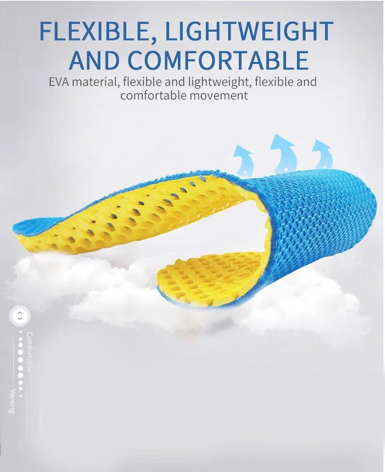 Memory Foam Insoles For Shoes Sole Mesh Deodorant Breathable Cushion Running Insoles For Feet Man Women Orthopedic Insoles