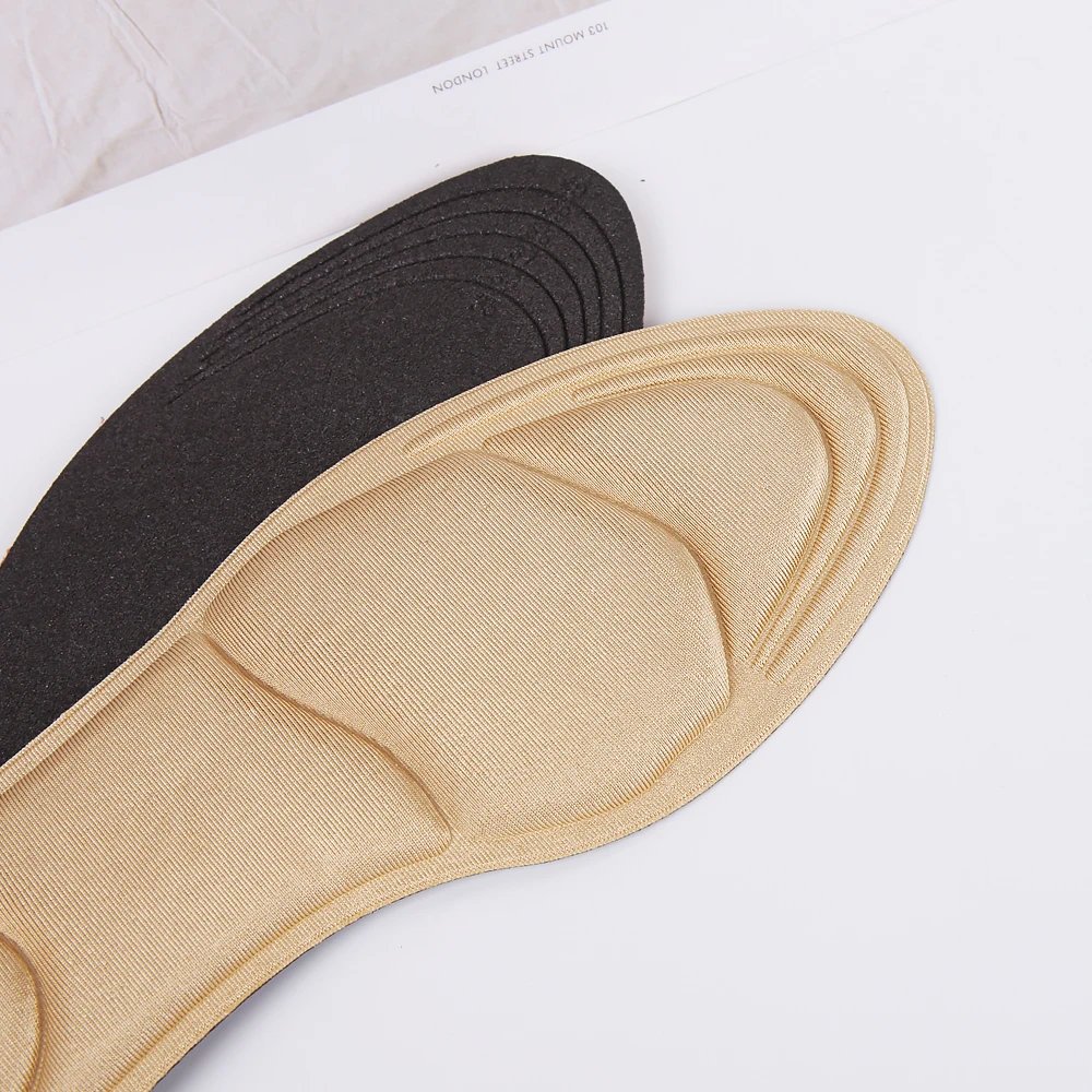 7D Soft Memory Foam Insole Pad Inserts Heel Post Back Breathable Anti-slip for Women High Heel Shoe Shoe Arch Support Insoles