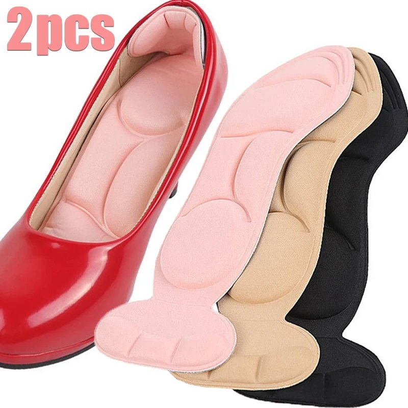 7D Soft Memory Foam Insole Pad Inserts Heel Post Back Breathable Anti-slip for Women High Heel Shoe Shoe Arch Support Insoles