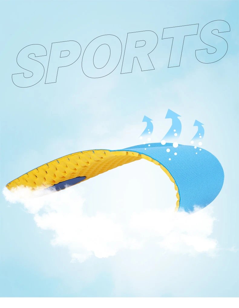 Orthopedic Memory Foam Sport Support Insert Feet Care Insoles for Shoes Men Women Orthotic Breathable Running Cushion Men Women