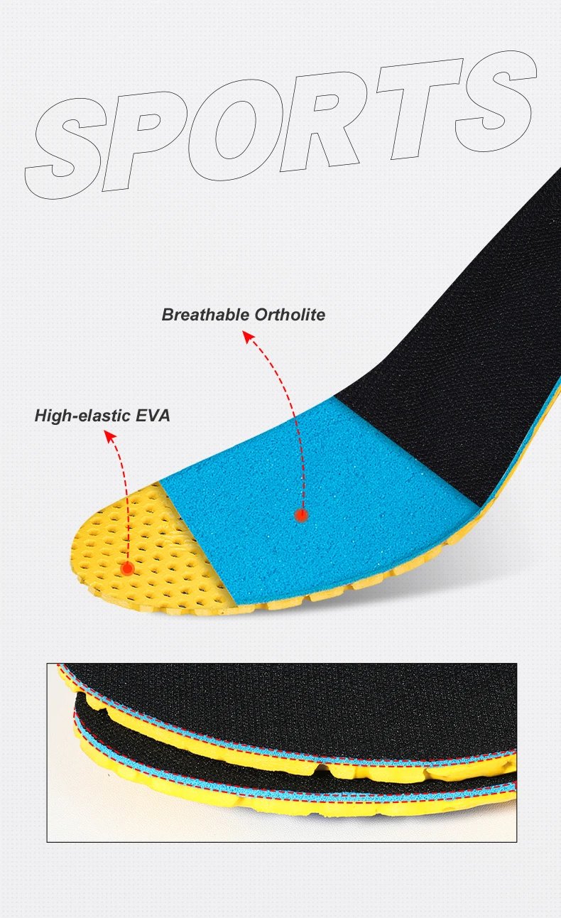 Orthopedic Memory Foam Sport Support Insert Feet Care Insoles for Shoes Men Women Orthotic Breathable Running Cushion Men Women