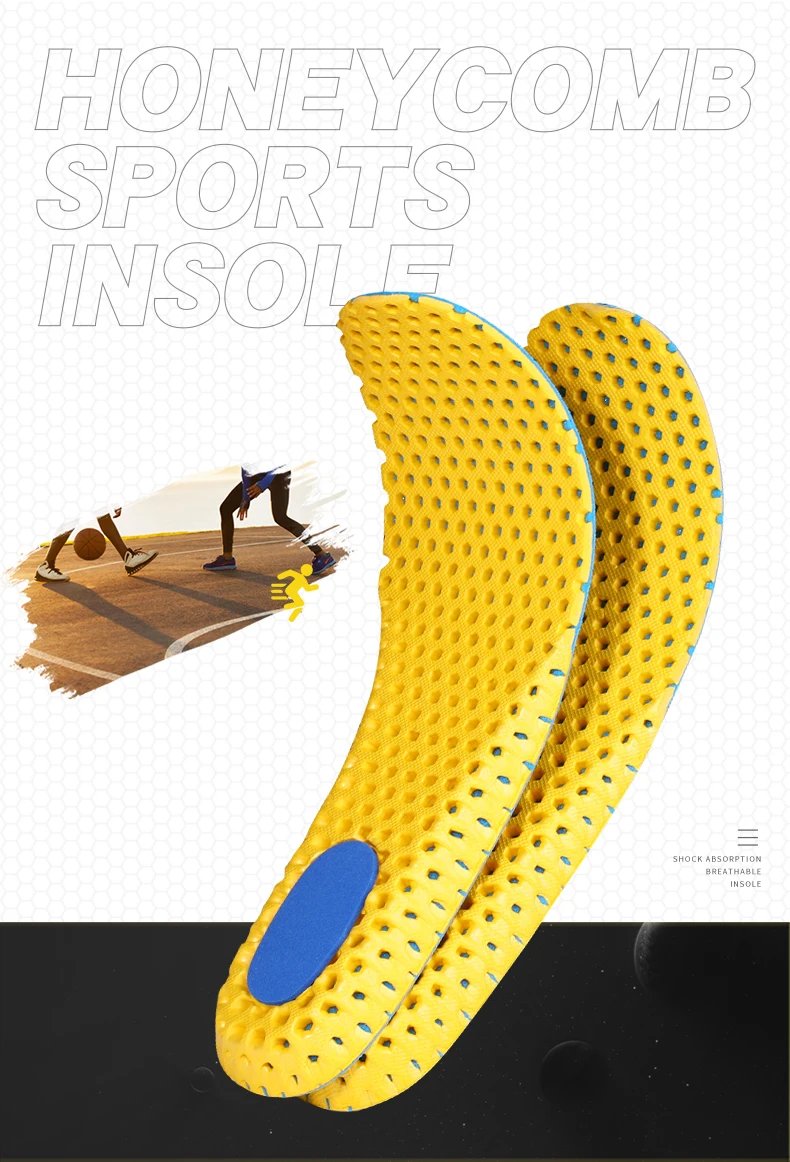 Orthopedic Memory Foam Sport Support Insert Feet Care Insoles for Shoes Men Women Orthotic Breathable Running Cushion Men Women