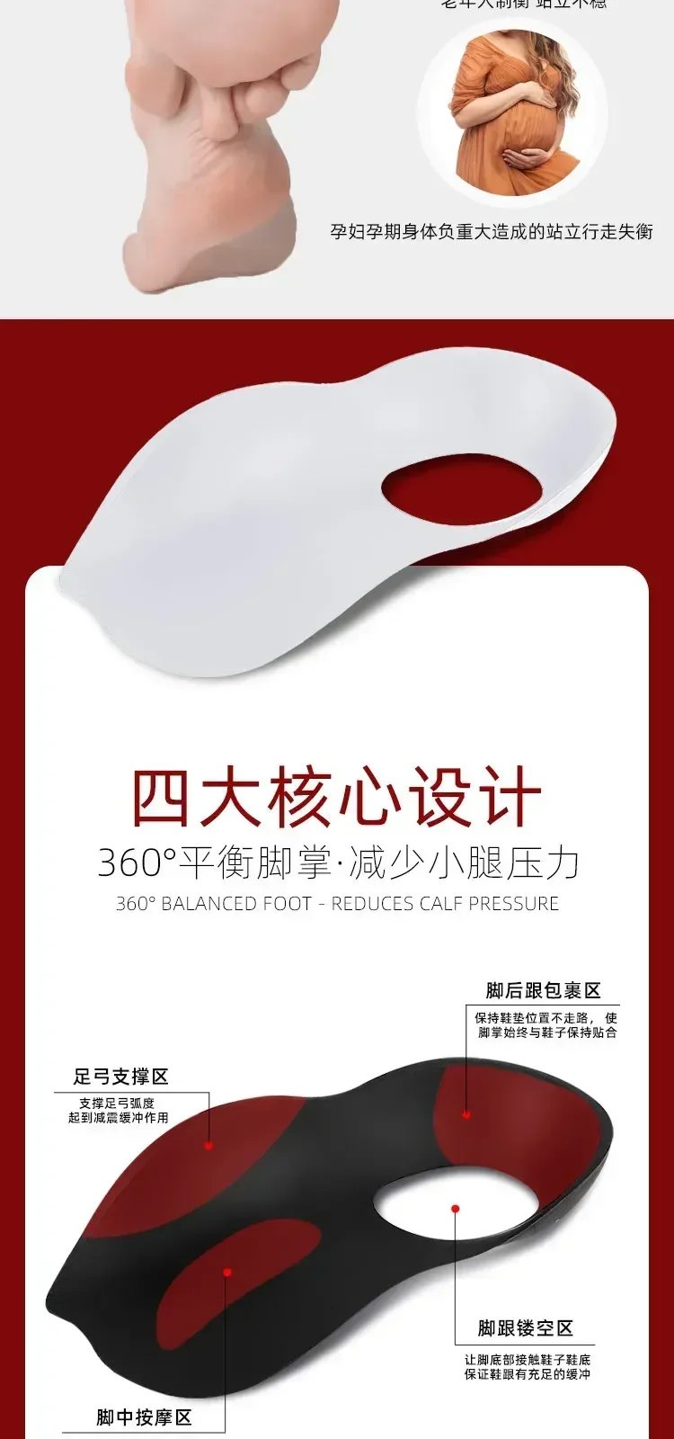 Flat Foot O-Shaped Legs Insole for Shoes Correction Arch Support Plantar Fasciitis Orthopedic Insoles Men/Women Foot Care Insert