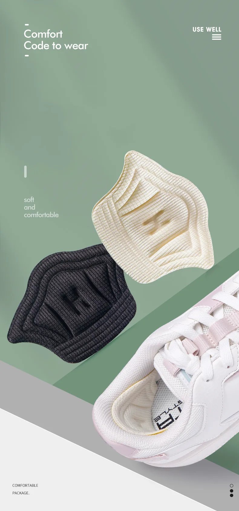 2pcs Adjustable Size Insoles Patch Heel Pads Shoes Anti-wear Feet Pad Sneaker Heel Anti Blister Friction Protector Back Pads