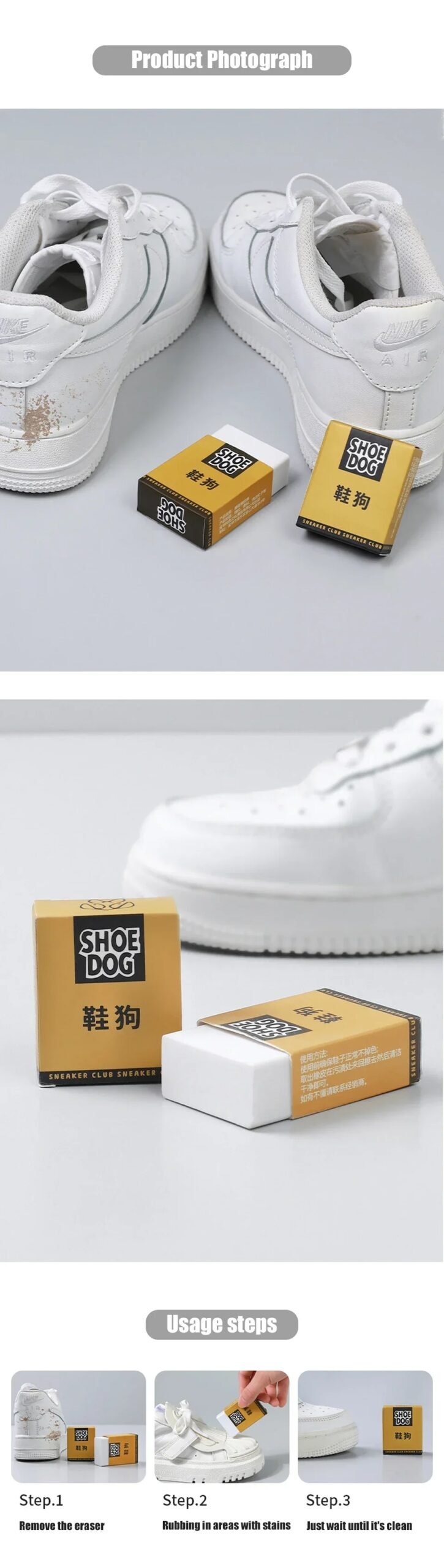 White Shoe Cleaner Clean Slippers Shoes Athlete's Foot Cleaning Gadgets Household Cleaning Brush Tennis Sneakers Eraser Tools