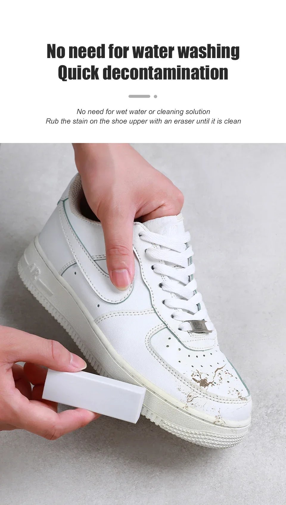 White Shoe Cleaner Clean Slippers Shoes Athlete's Foot Cleaning Gadgets Household Cleaning Brush Tennis Sneakers Eraser Tools