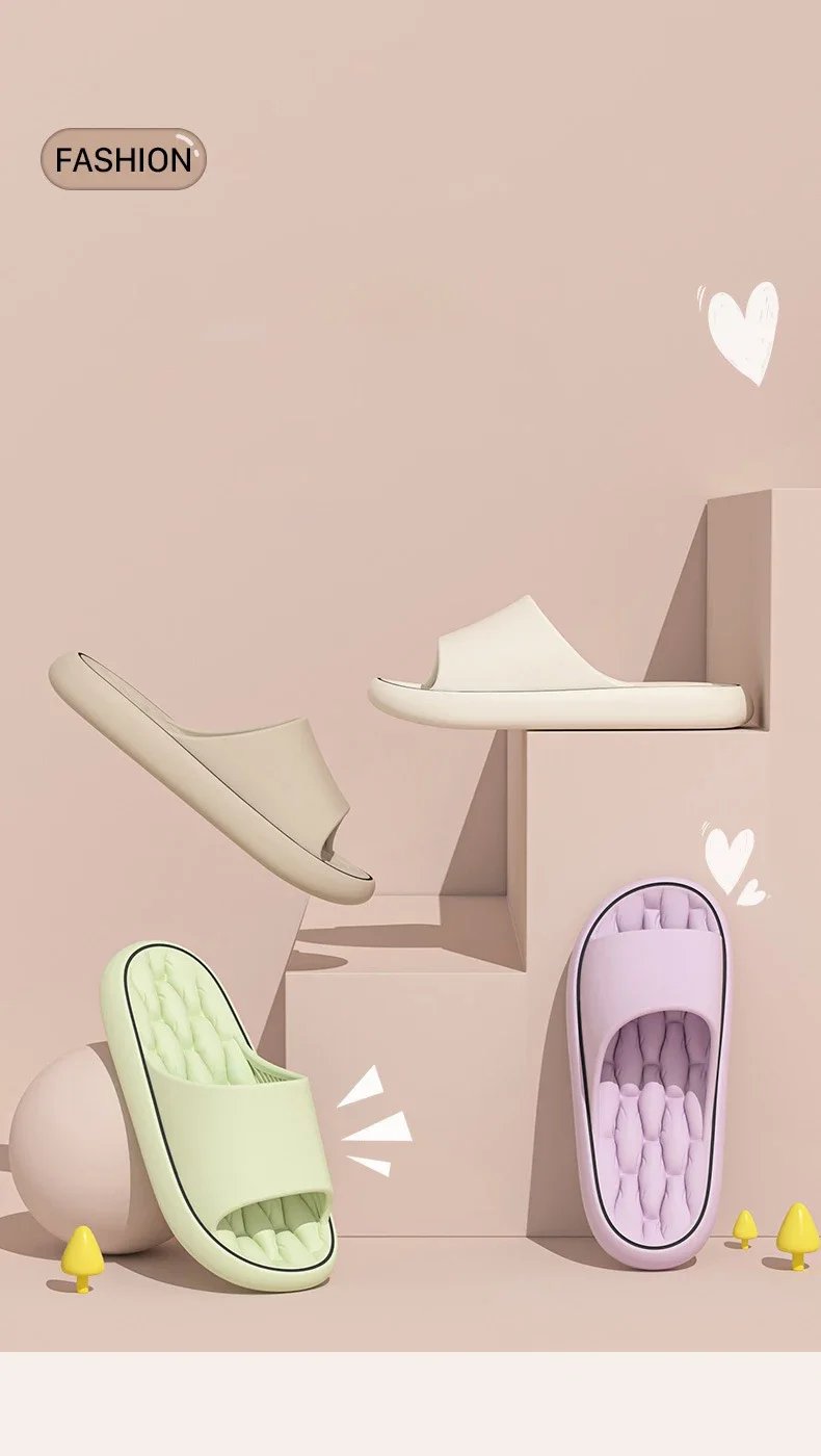 Ultra Light Soft Slippers Simple Fashion Slippers EVA Elastic Shoes Colorful Simple Sneakers Door Bathroom Flip Flop Sandals