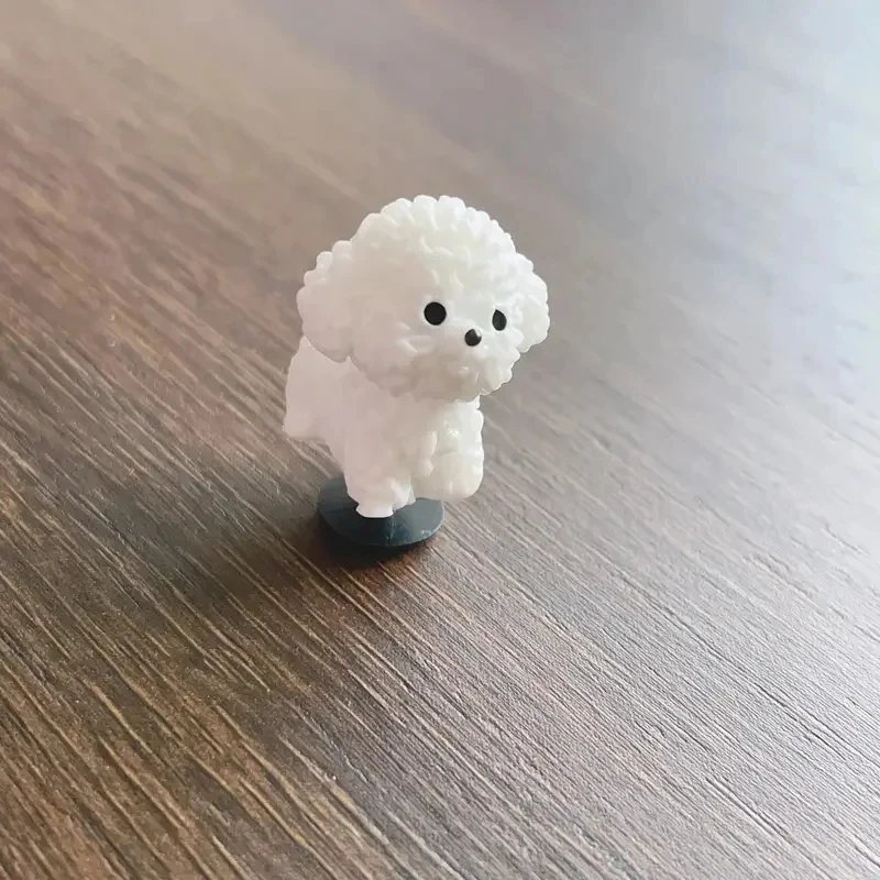 3D Cute Mini Puppy Shoe Decoration Set Detachable Diy Bichon Frise Dog Figurines Accessory, Used For Clogs, Holiday Party Gifts