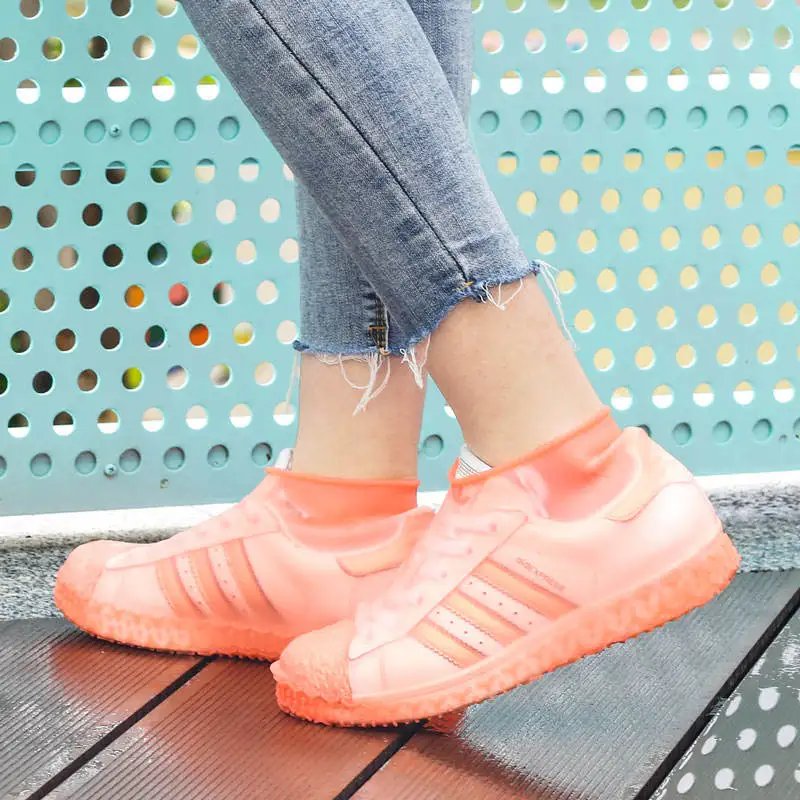 1pc Reusable Unisex Wearable Waterproof Protective Rainproof Silicon Shoe Cover