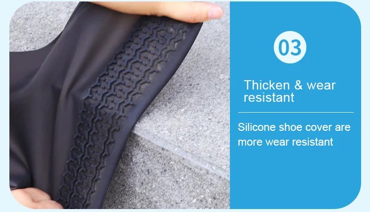 1pc Reusable Unisex Wearable Waterproof Protective Rainproof Silicon Shoe Cover