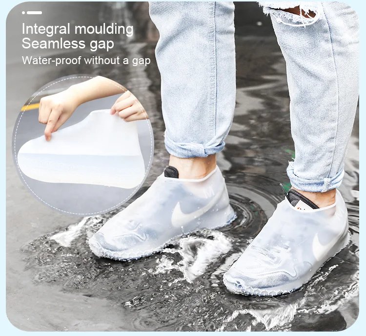 1pc Reusable Unisex Wearable Waterproof Protective Rainproof Silicon Shoe Cover