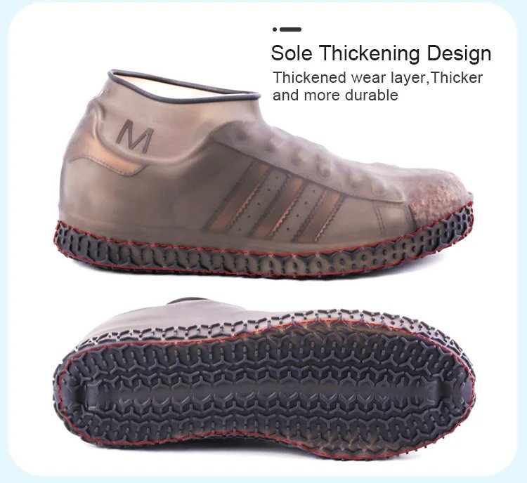 1pc Reusable Unisex Wearable Waterproof Protective Rainproof Silicon Shoe Cover