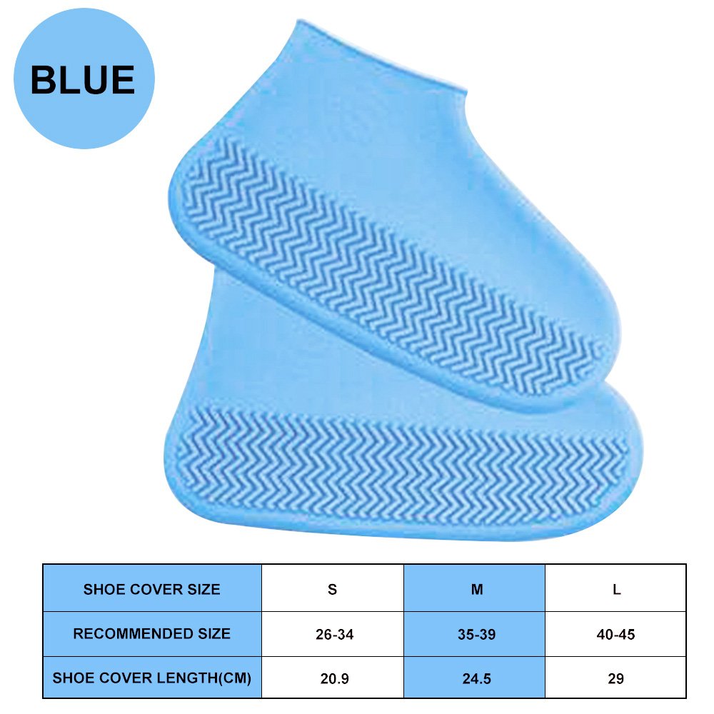 Anti-Slip Silicone Shoe Covers Reusable Non-Slip Waterproof Wear-Resistant Rain Shoe Covers Protector Boot For Outdoor Rainy Day