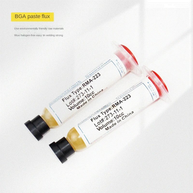 RMA-223 Welding Flux Syringe Barrel Flux PCB IC Mobile Phone Repair SMD Rework 10CC Syringe Barrel Soldering Welding Oil