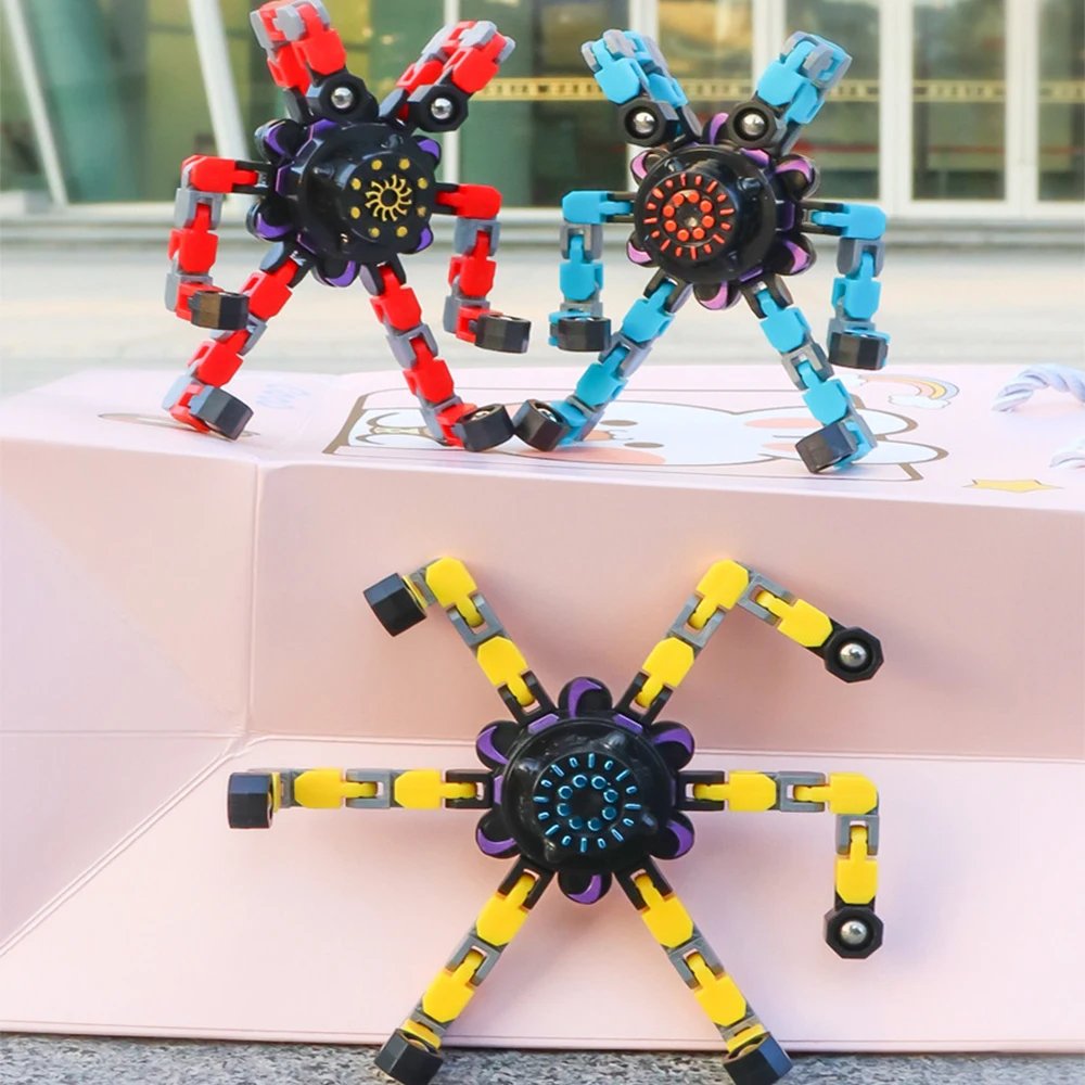 Purchase limit 1 piece Deformed Fidget Spinner Chain Toys For Children Antistress Hand Spinner Vent Toys Adult Stress Relief Fidget Sensory Gyro Gift