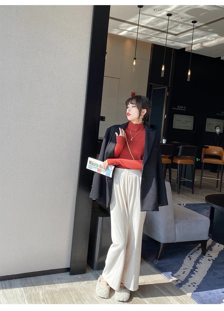 Purchase limit 1 piece Elegant Solid Basic Knitted Tops Women Turtlneck Sweater Long Sleeve Casual Slim Pullover Korean Fashion Simple Chic Clothes