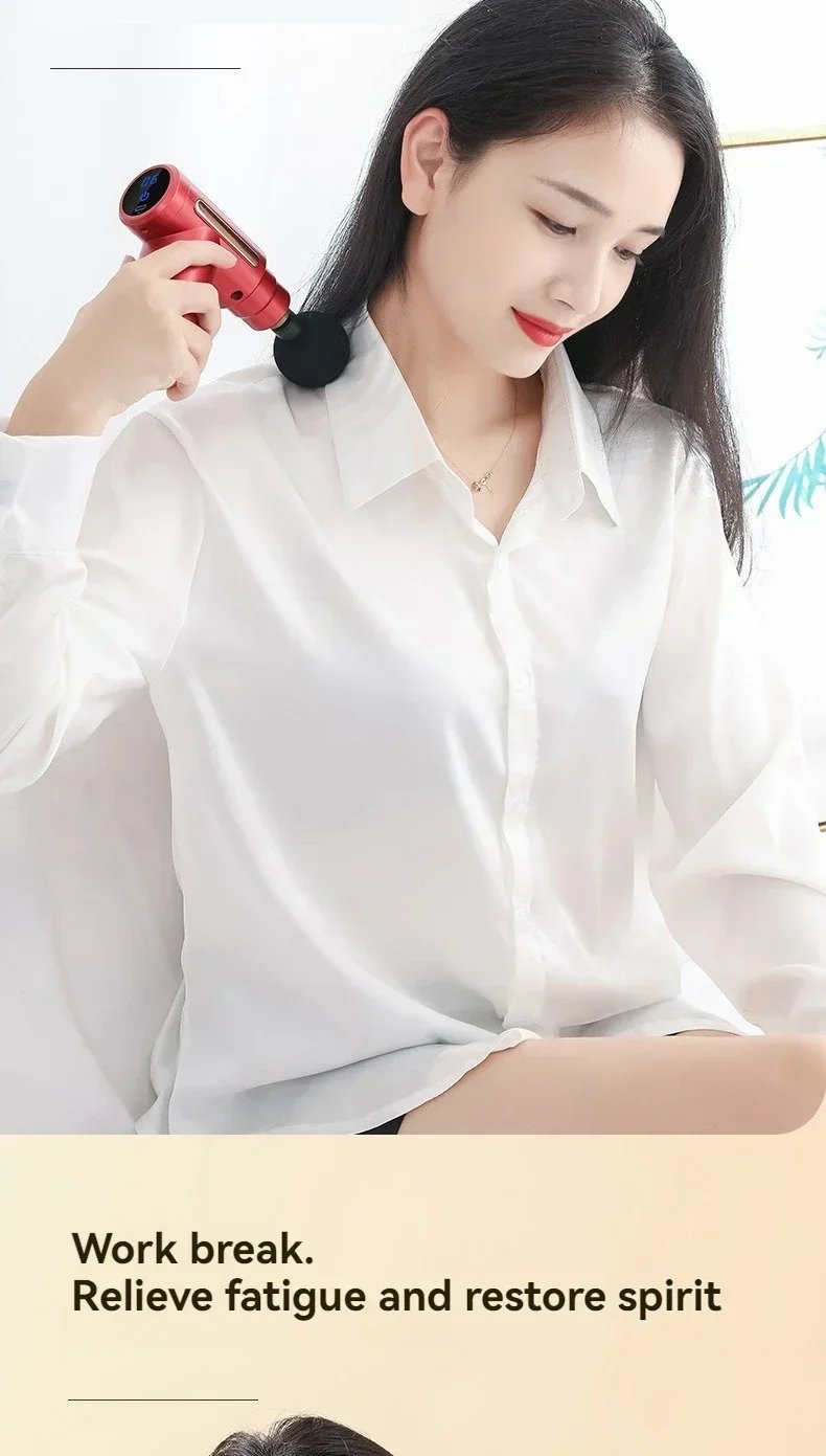 Purchase limit 1 piece USB Mini Massage Gun Fascia Machine Muscle Relaxation Vibrating Gun Rod Massage Fitness Equipment Neck Grab Fascia Gun