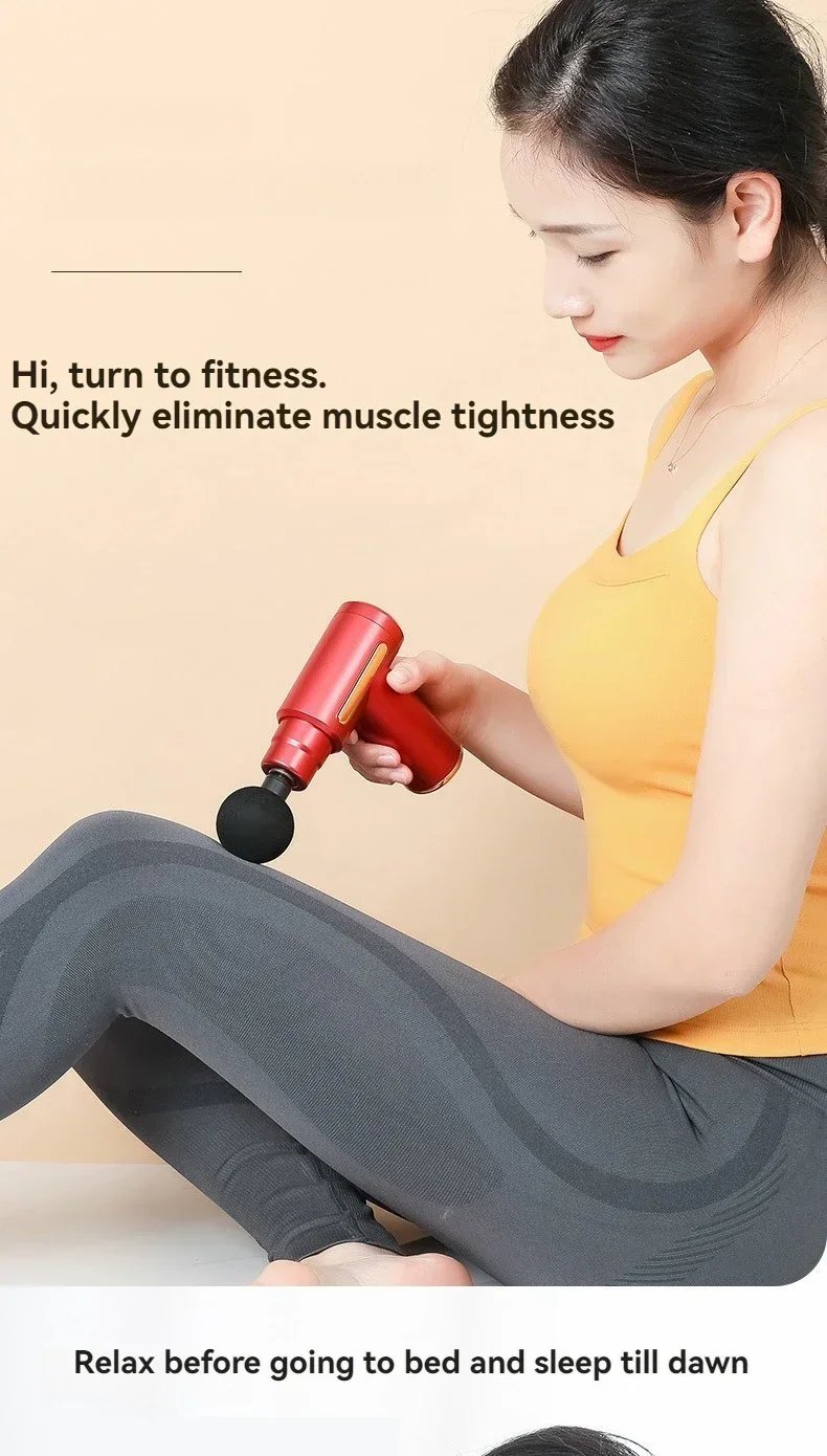 Purchase limit 1 piece USB Mini Massage Gun Fascia Machine Muscle Relaxation Vibrating Gun Rod Massage Fitness Equipment Neck Grab Fascia Gun