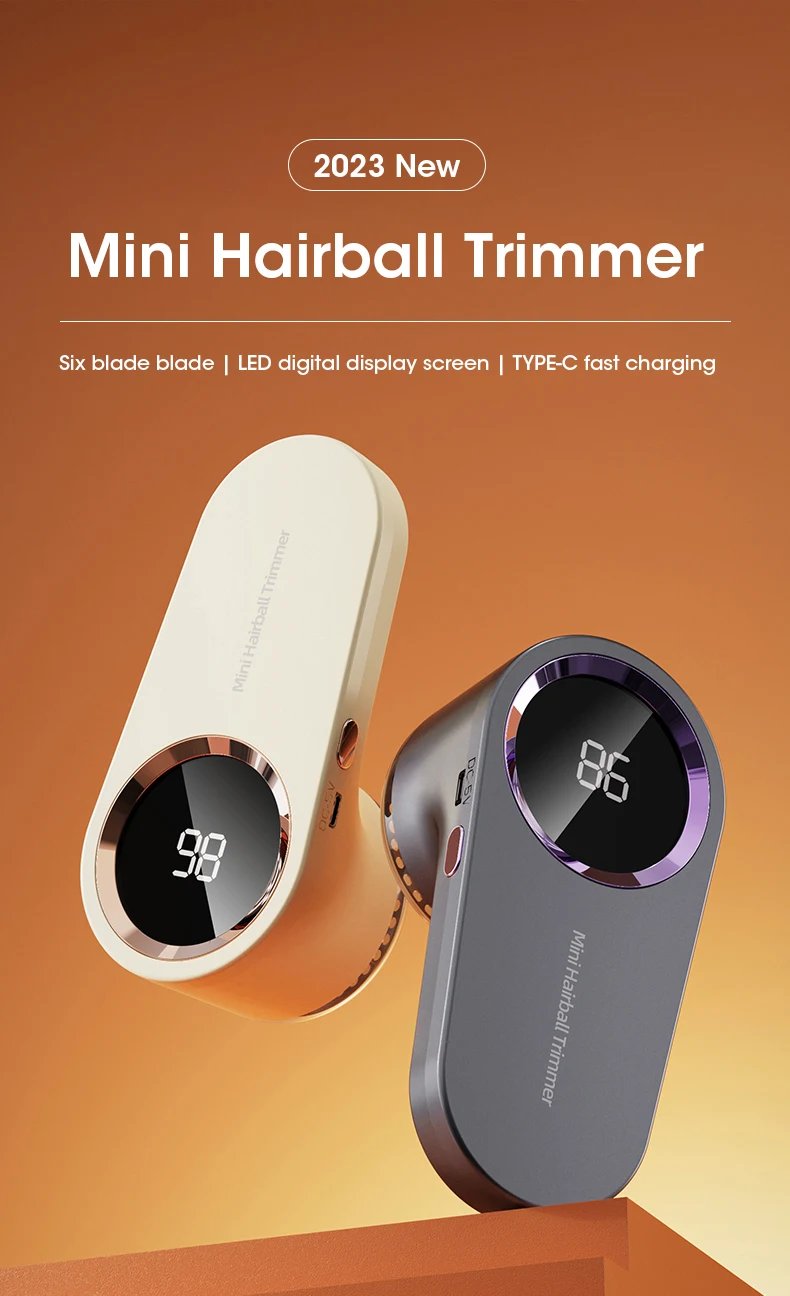 Purchase limit 1 piece Lint Remover for Clothing Portable Electric Fuzz Pellet Remover LED Display Rechargeable for Clothes Fabric Shaver Fluff Remover