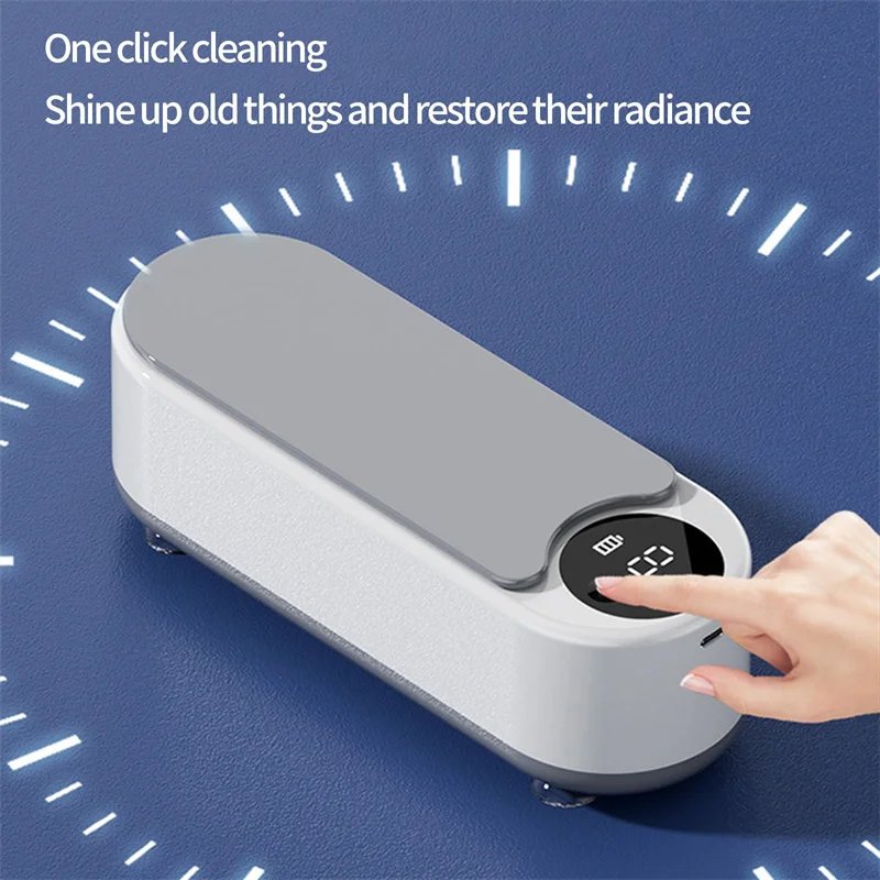 Purchase limit 1 piece Portable Household Cleaning Machine, 450ml Clean Pod Ultrasonic Cleaner, Jewelry Cleaner Machine for Ring, Glasses, Makeup Brush