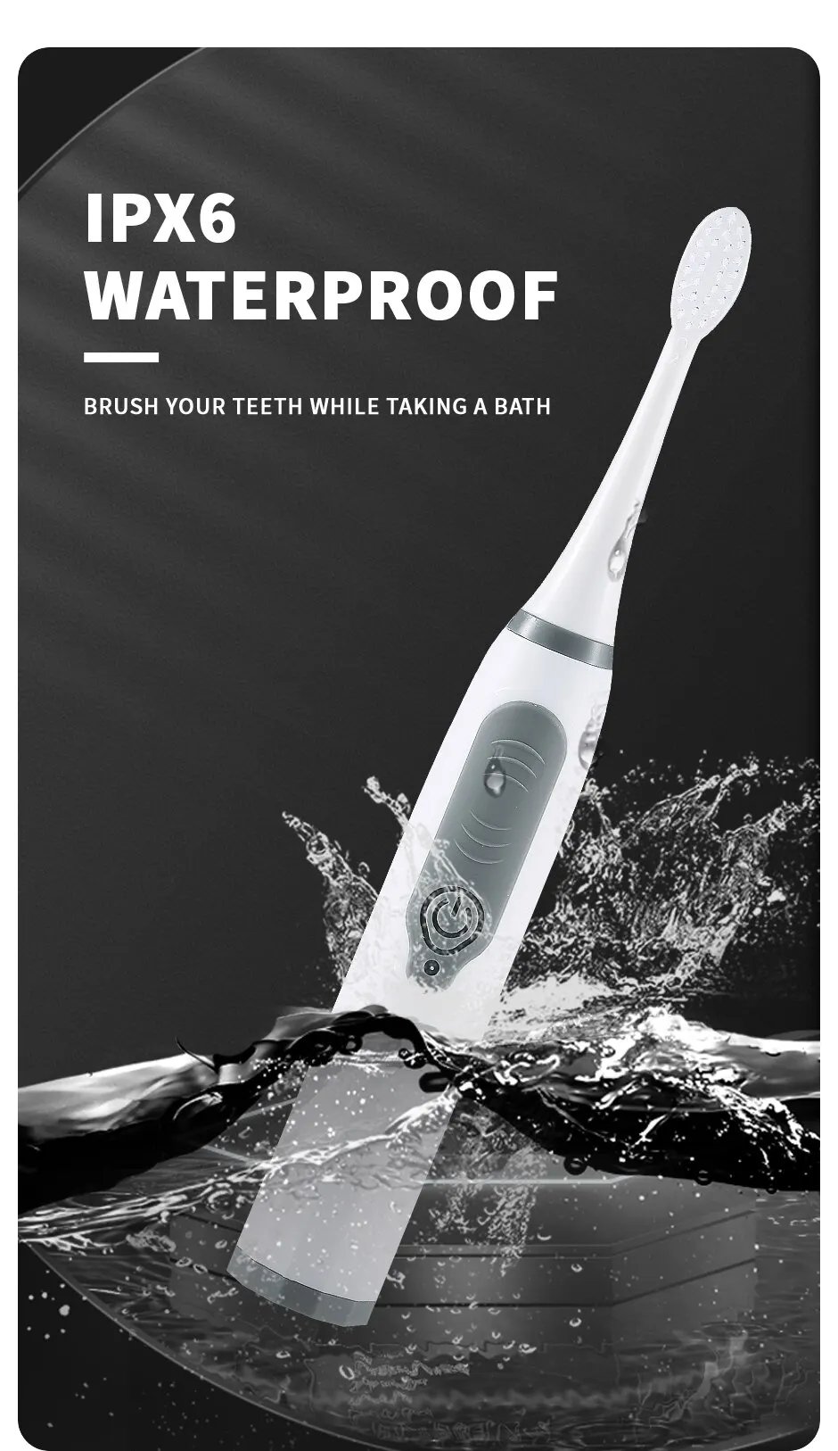 Purchase limit 1 piece Sonic Electric Toothbrush for Men and Women Adult Household Non Rechargeable Soft Hair IPX6 Waterproof Purchase limit 1 piece Sonic Electric Toothbrush for Men and Women Adult Household Non Rechargeable Soft Hair IPX6 Waterproof