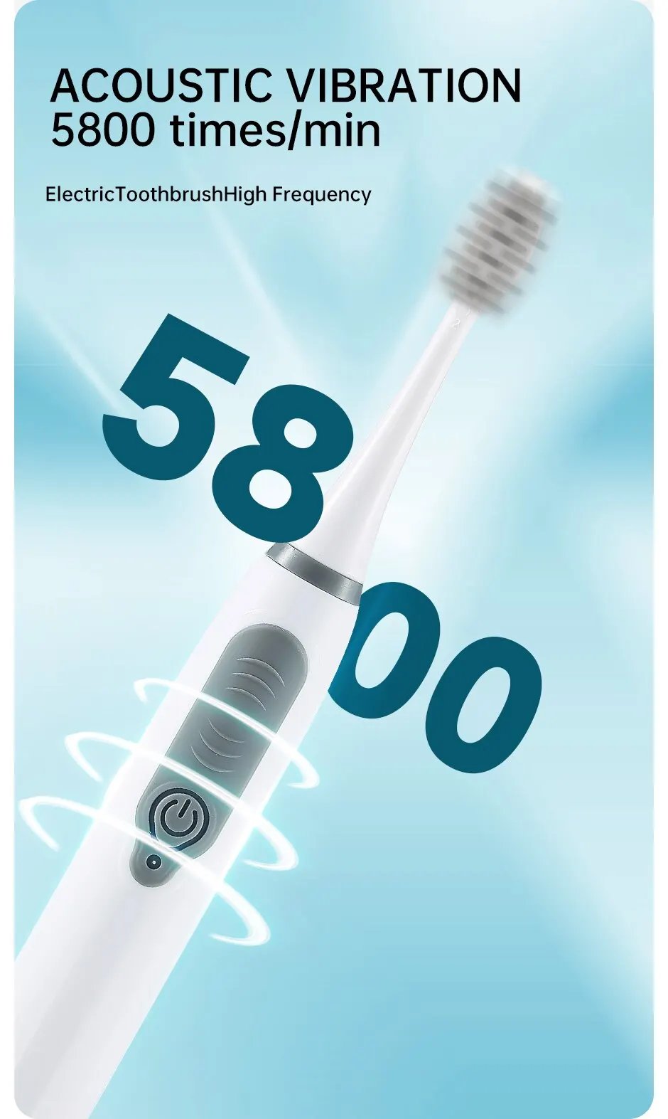 Purchase limit 1 piece Sonic Electric Toothbrush for Men and Women Adult Household Non Rechargeable Soft Hair IPX6 Waterproof Purchase limit 1 piece Sonic Electric Toothbrush for Men and Women Adult Household Non Rechargeable Soft Hair IPX6 Waterproof